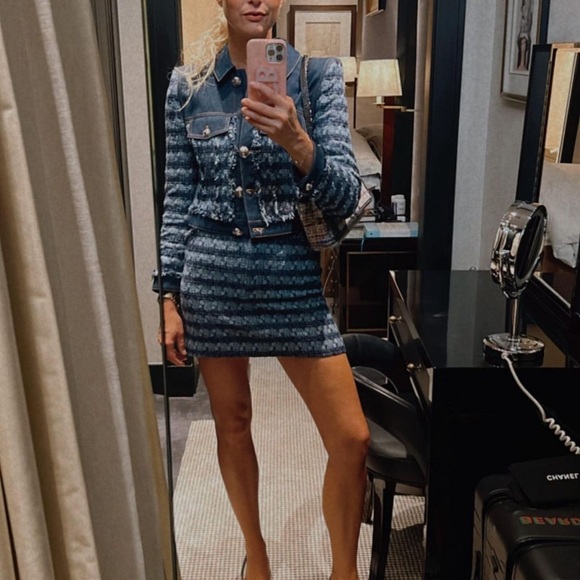 VERONICA BEARD| Santo Jacket Tweed Denim New Without Tags - Picture 11 of 16